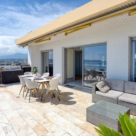 Exclusif Rooftop Vue Mer Terrasse Piscine Garage Lejlighed Saint-Laurent-du-Var